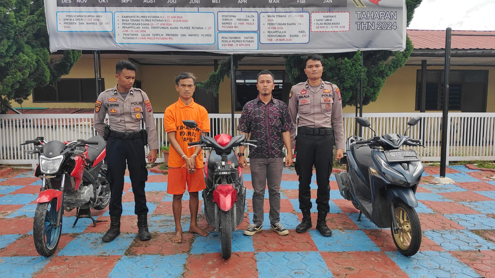 Pelaku Pencurian 2 Unit Sepeda Motor Milik Pengusaha Loundry  Berhasil Dibekuk Polres Taput
