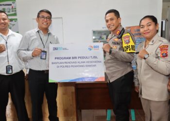Kapolres Siantar Terima Bantuan Renovasi Klinik Dari Pinca BRI Perdagangan