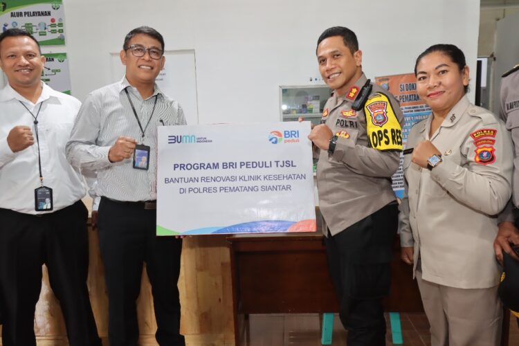 Kapolres Siantar Terima Bantuan Renovasi Klinik Dari Pinca BRI Perdagangan
