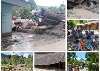 7 Rumah Warga di Taput Rusak Diterjang Banjir Bandang
