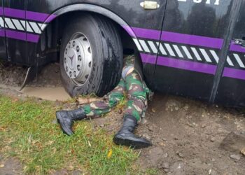 Berangkat Tugas ke Pospam, Babinsa Serbelawan Tewas Dilindas Bus Eldivo 