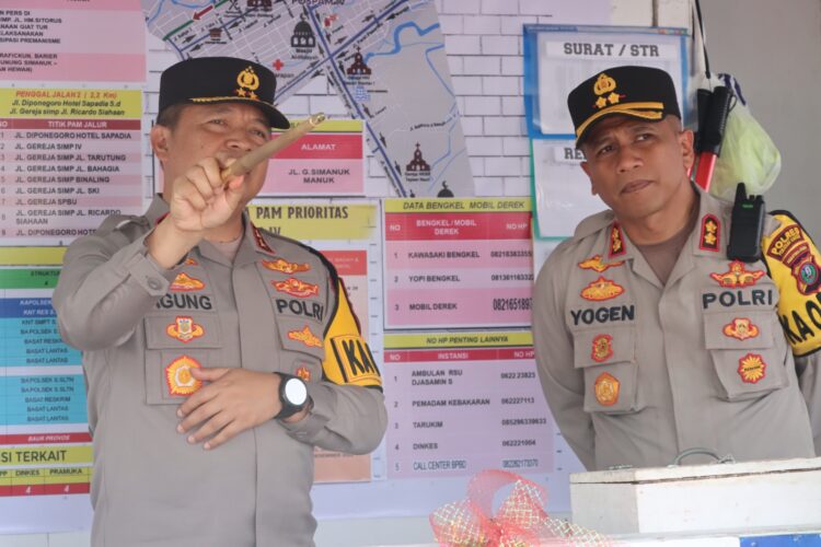 Kapolres Pematang Siantar Dampingi Kapolda Sumut Cek Pos Pengamanan