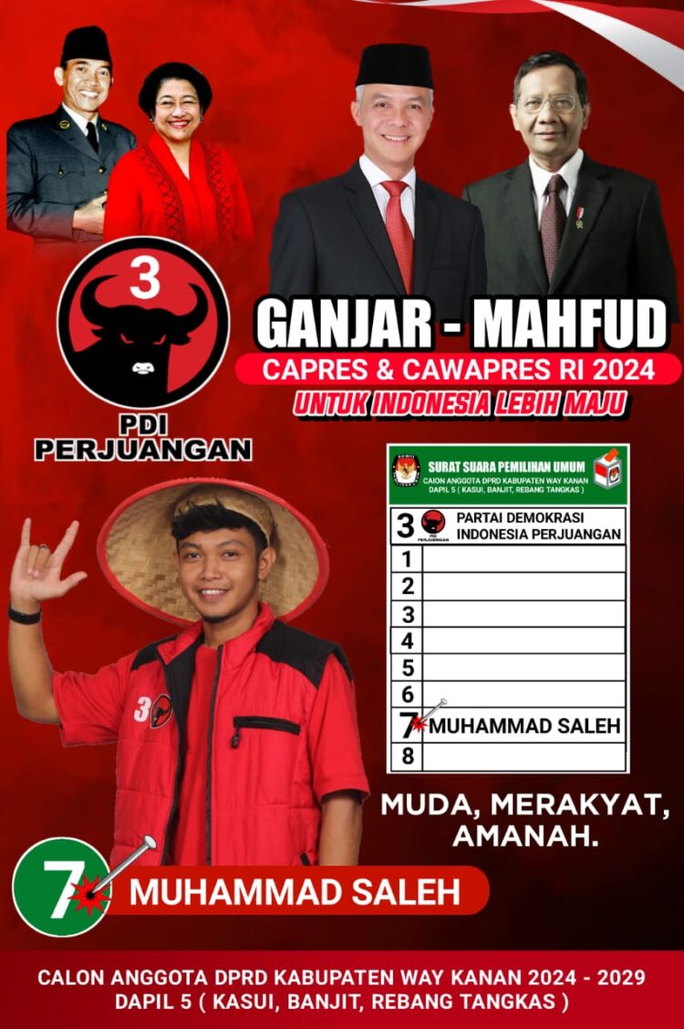 Muhammad Saleh (Sebek), Pemuda Asal Kasui Calon Anggota DPRD Kabupaten Way Kanan Dari Dapil 5