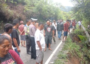 Bus Penumpang Sumatera Tapanuli Transfort Di Taput Terjun Kejurang, 2 Meninggal 11 Luka-Luka 