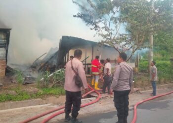 Ditinggal ke Pekanbaru, Rumah Uluan Tumanggor di Simangumban Julu Dilalap Api 