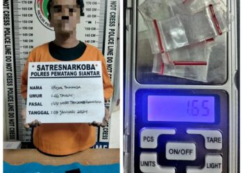 Pemilik 1,65 Gram Shabu di Jalan Medan  Diringkus Polres Pematang Siantar