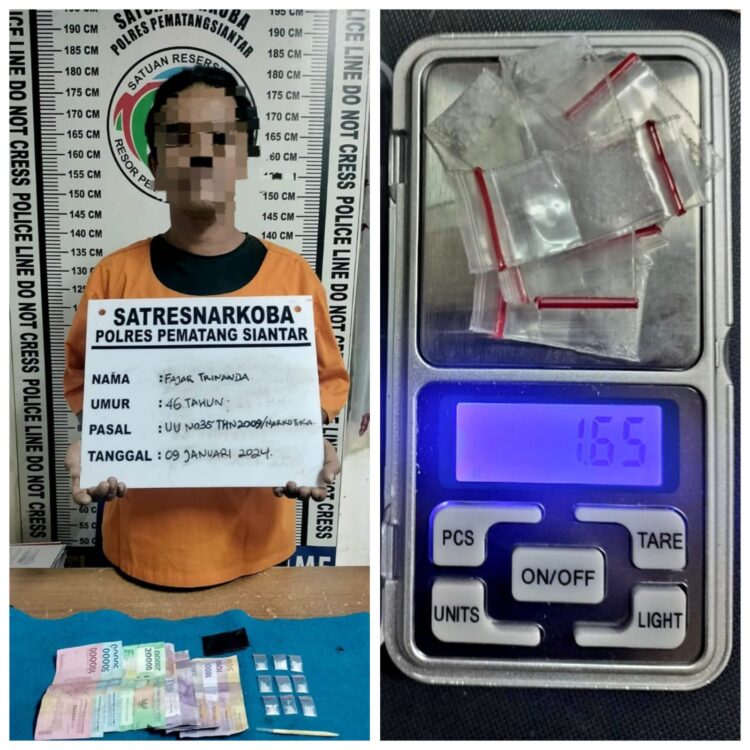 Pemilik 1,65 Gram Shabu di Jalan Medan  Diringkus Polres Pematang Siantar