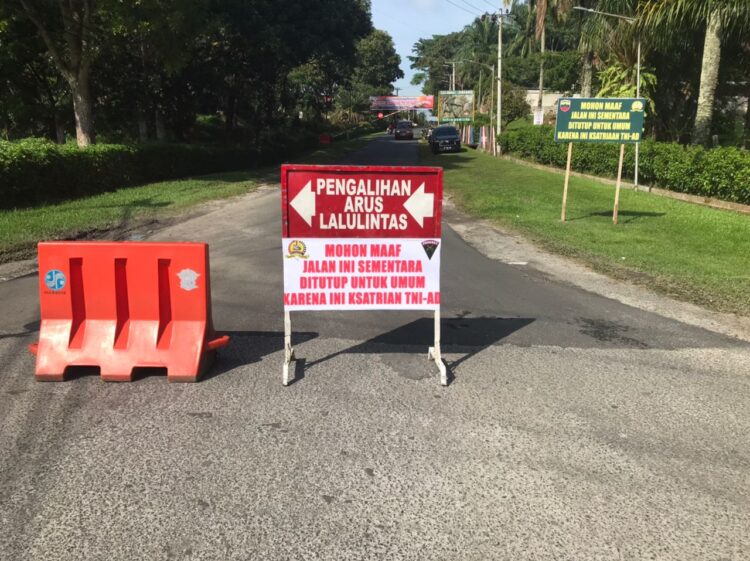 Jaga Netralitas TNI, Jalan Kesatriaan Rindam I/BB Pematang Siantar Ditutup di Masa Kampanye 