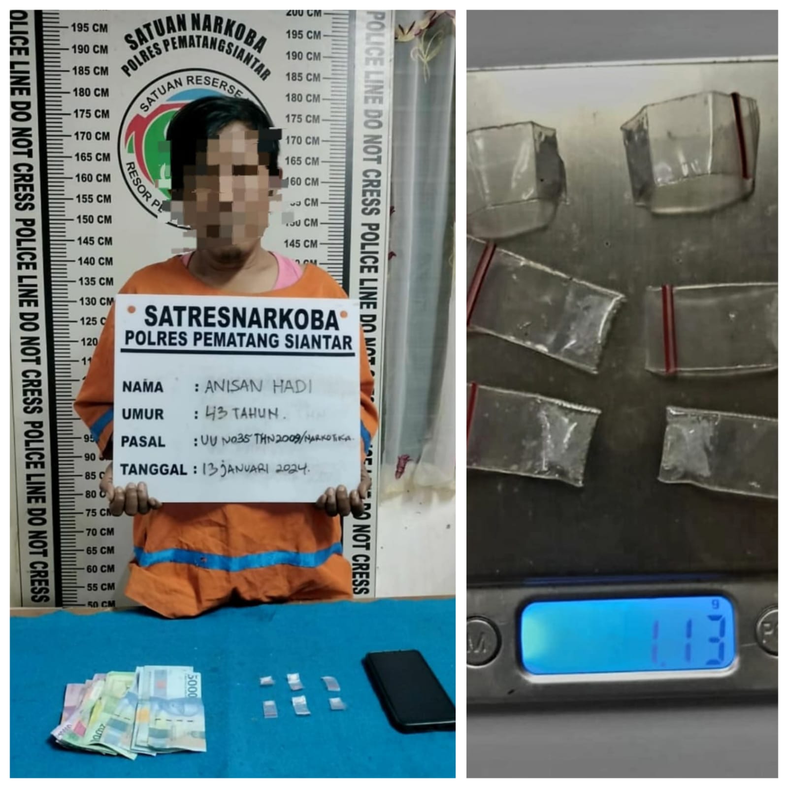 AH Pemilik 6 Paket Sabu Diringkus Sat Resnarkoba Polres Pematang Siantar 