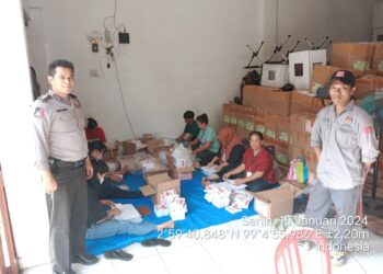 Polres Pematang Siantar Kawal Proses Pelipatan Surat Suara 