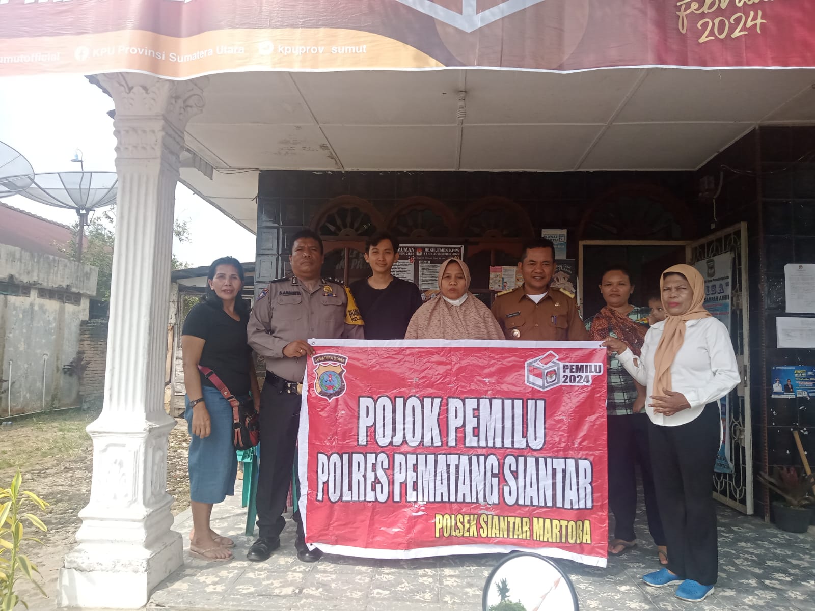 Polsek Siantar Martoba Gelar Pojok Pemilu, Ciptakan Harkamtibmas Jelang Pemilu 