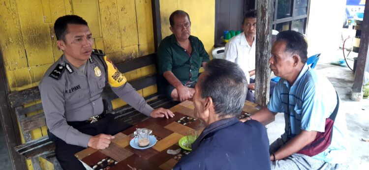 Polsek Siantar Utara Tatap Muka Dengan Warga Sampaikan Himbauan Kamtibmas