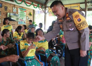 Polri Peduli, Polres Simalungun Berikan Bantuan di Pusat Rehabilitasi Harapan Jaya