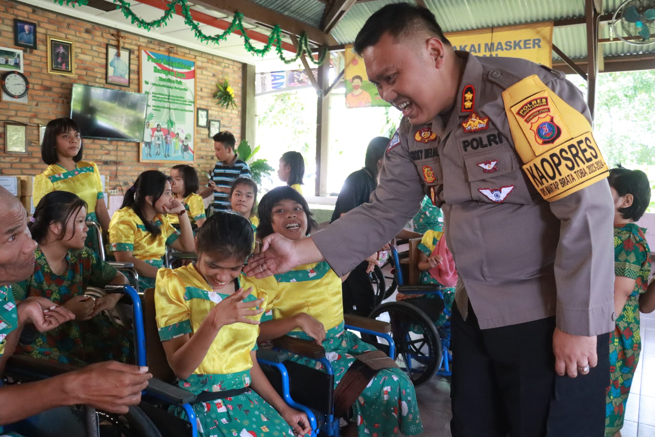 Polri Peduli, Polres Simalungun Berikan Bantuan di Pusat Rehabilitasi Harapan Jaya