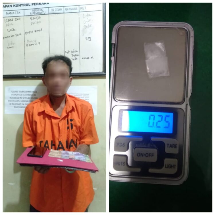 Pekerja Kuli Bangunan Miliki Sabu, Ditangkap Tim Reskrim Polsek Sibolga Selatan
