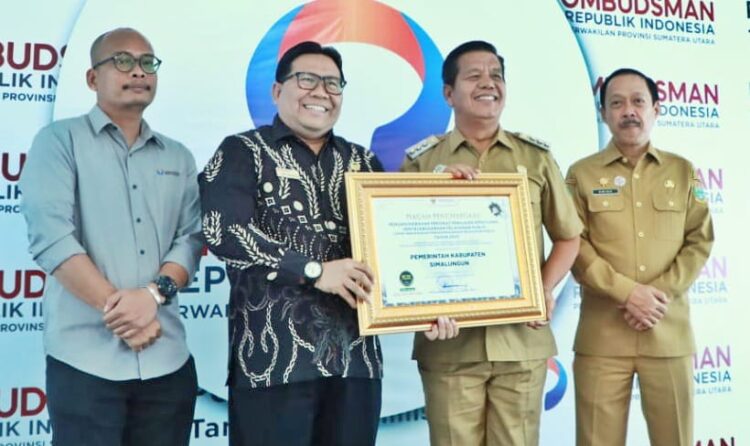 Penilaian Ombudsman RI, Kabupaten Simalungun Peringkat Kedua Untuk Kepatuhan Penyelenggaraan Pelayanan Publik