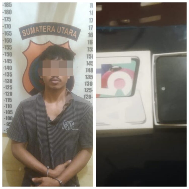 Polsek Siantar Martoba Amankan Pelaku Pencurian HP di Jalan Medan 