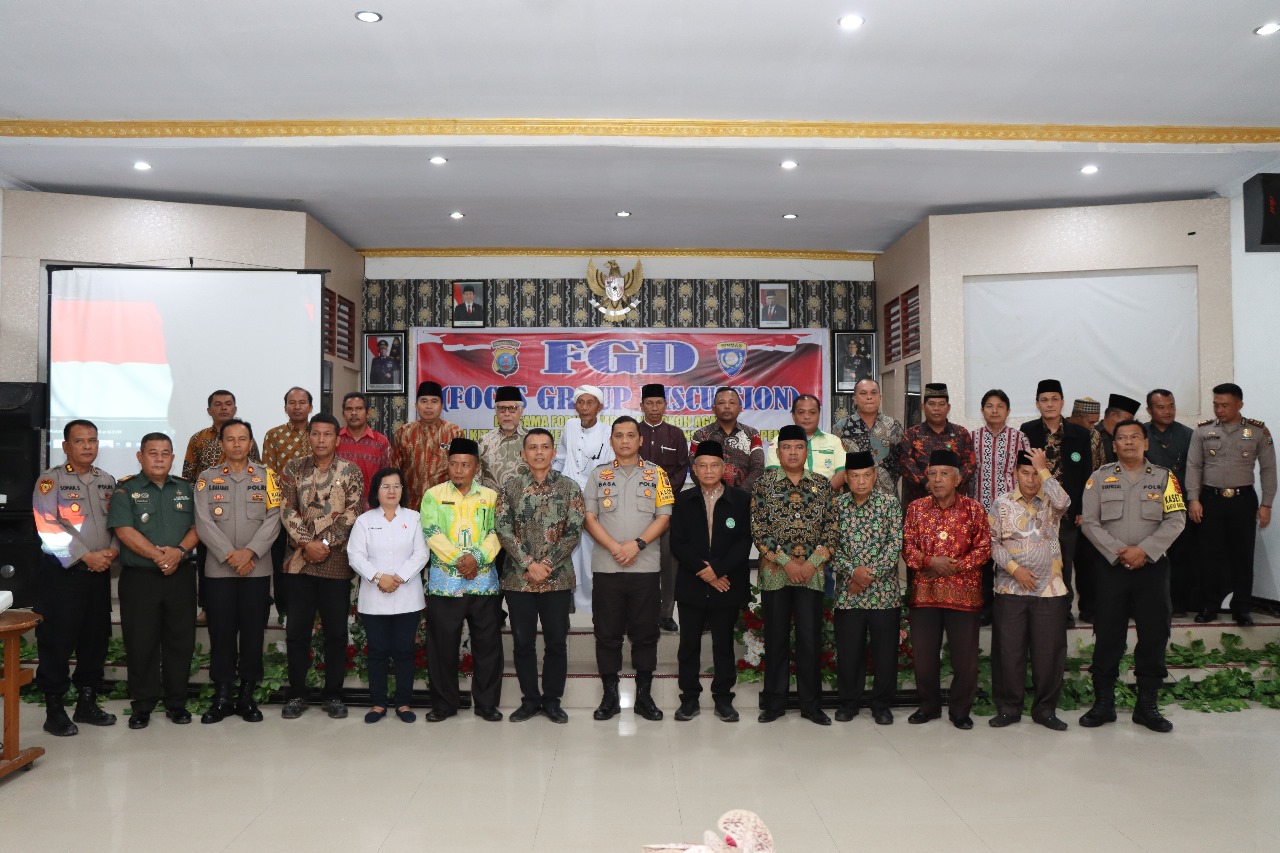 Polres Tapteng gelar Grup Diskusi bersama Forkopimda dan Tokoh Agama