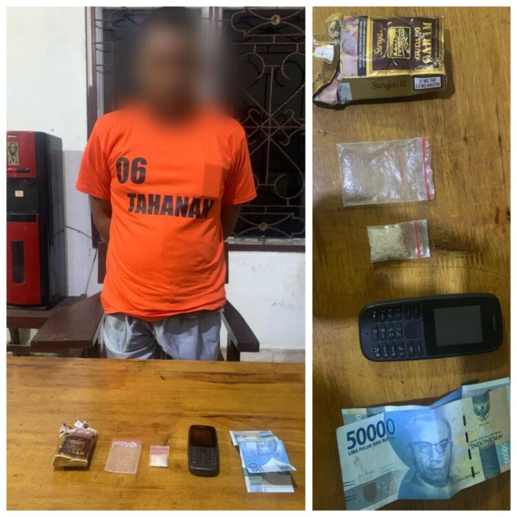 Narkoba Polres Simalungun Gerebek Rumah di Nagori Aek Gerger, YS dan 2,22 Gram Shabu Diamankan