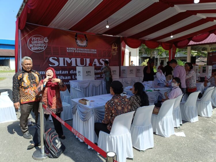 KPU Kota Pematangsiantar Gelar Simulasi Pemungutan Dan Penghitungan Suara Pemilu 2024