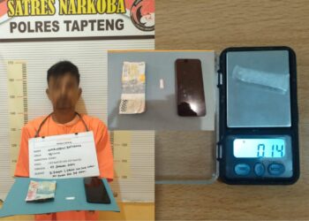 Sat Narkoba Polres Tapteng Ringkus Pengedar Narkoba Sabu 