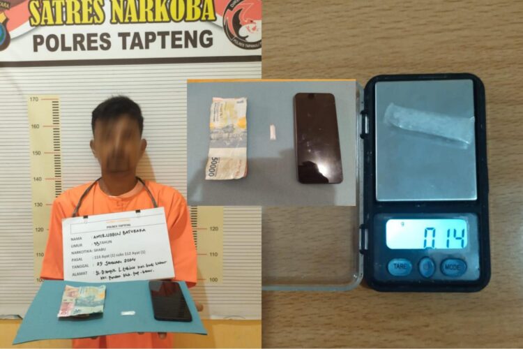 Sat Narkoba Polres Tapteng Ringkus Pengedar Narkoba Sabu 