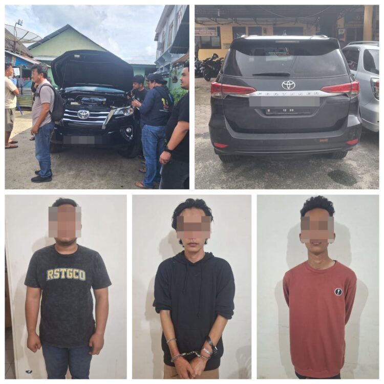Polres Pematangsiantar Ringkus Komplotan Perampok Mobil Fortuner, 3 Orang Diamankan