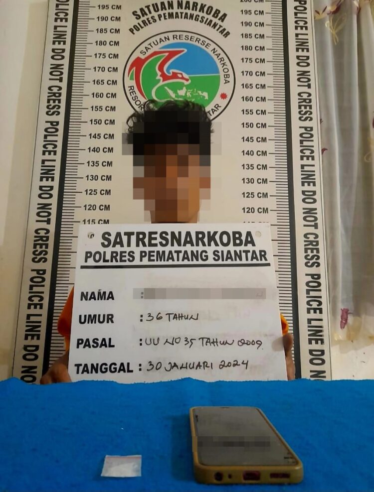 Polres Siantar Tangkap Residivis Pemilik  0,70 Gram Sabu di Jalan Teratai 