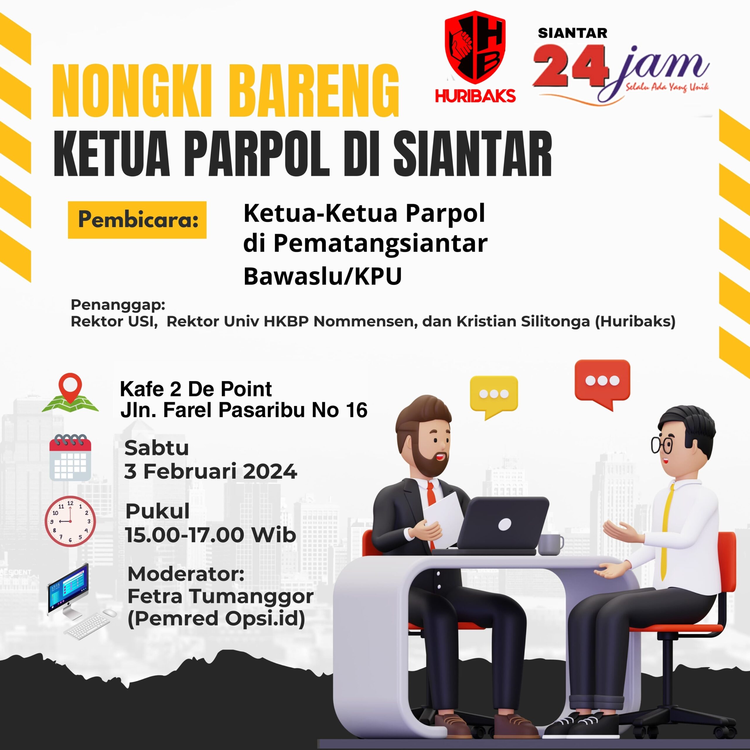 Nongki Bareng Ketua-ketua Parpol Menjelang Pemilu 2024