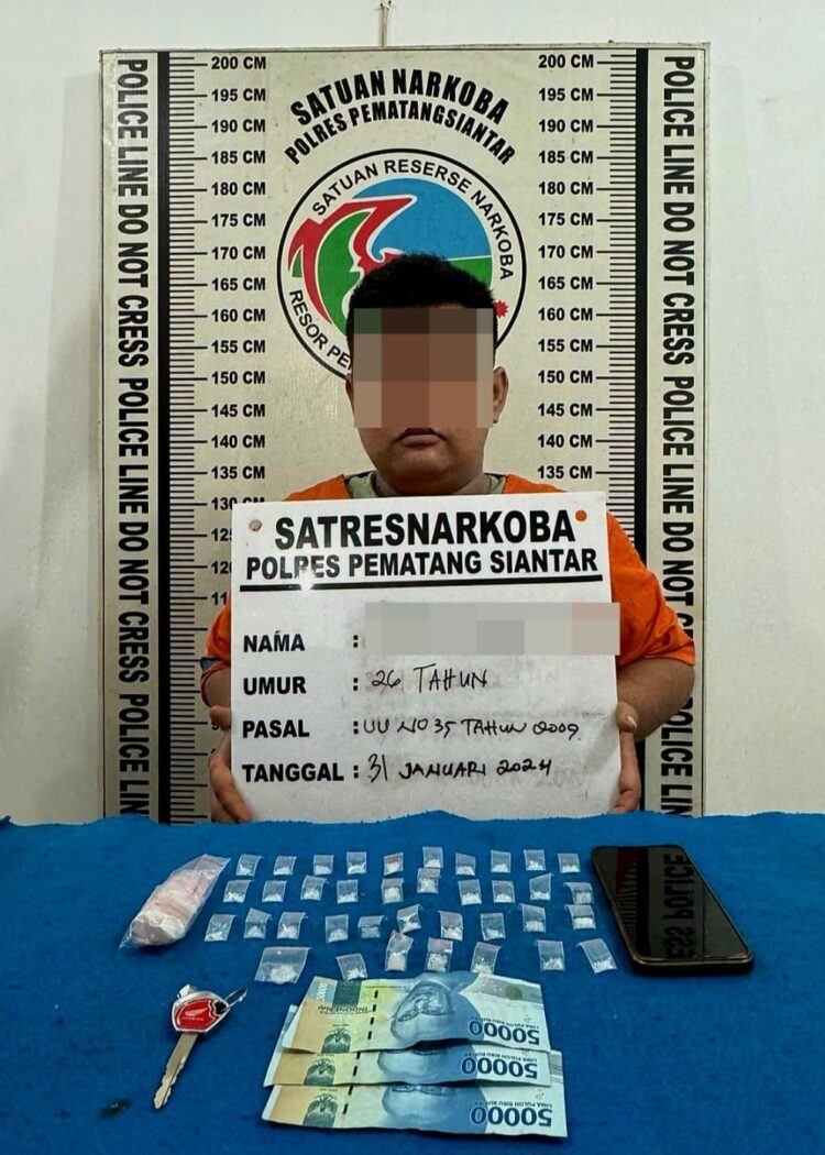 37 Paket Sabu Siap Edar Disita Polres Pematang Siantar Dari Jalan Seram