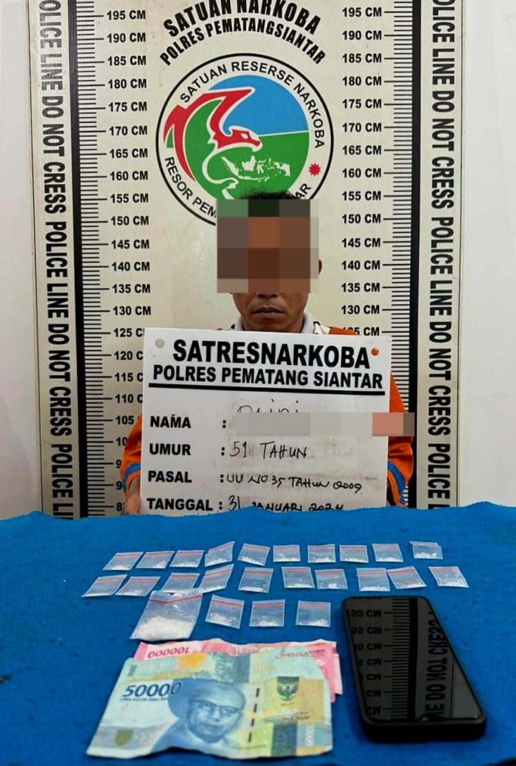 Polres Siantar Ringkus Residivis Asal Jalan Serdang dan Barbut 13,13 Gram Sabu