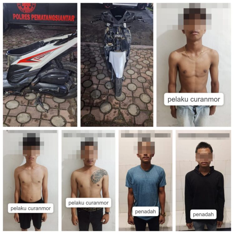 3 Pelaku Curanmor dan 2 Penadah Diringkus Polres Siantar