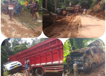 Longsor di Taput Akibatkan Mobil Terseret ke Sungai, Satu Keluarga Tewas