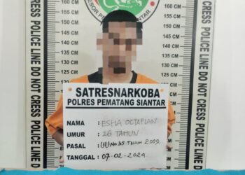 Polres Pematangsiantar Tangkap Warga Baja Dolok Pemilik Sabu 24,09 Gram