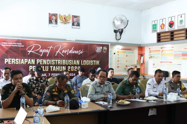 Sekda Pakpak Bharat Hadiri Rakor Teknis Pendistribusian Logistik Pemilu 2024