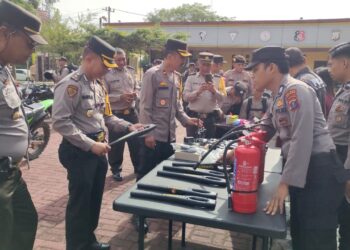 Polres Simalungun Gelar Apel Pengecekan Randis dan Sarpras dalam Rangka OPS Mantap Brata Toba