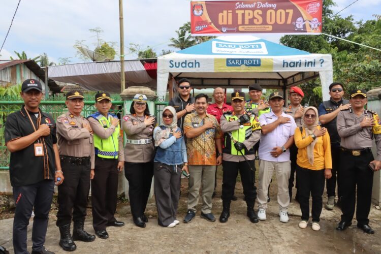 Kapolres Pematangsiantar Monitoring Pengamanan TPS Pemilu 2024