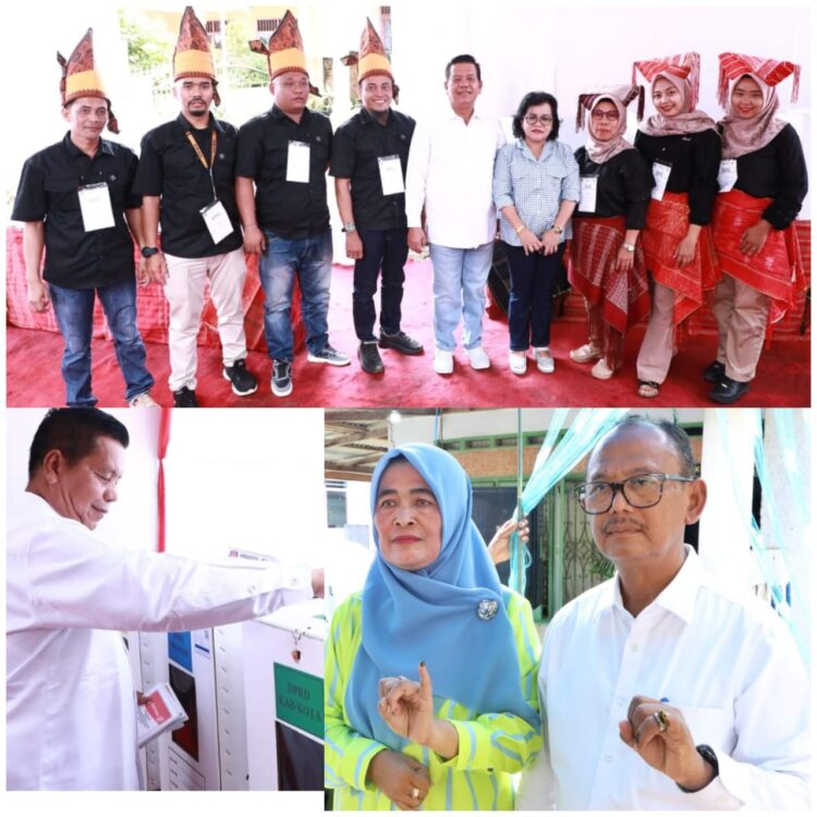 Bupati dangan Wabup Simalungun Berikan Hak Suara di Pemilu 224
