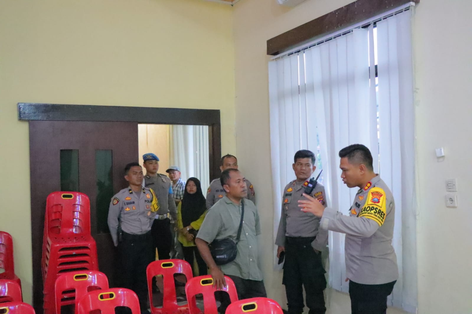Kapolres Sibolga Pastikan Kantor PPK Aman Menjelang Perhitungan Suara