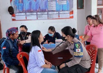 Dokkes Polres Taput Cek Kesehatan PPK, Panwascam Dan Personil Pengamanan di Kecamatan 