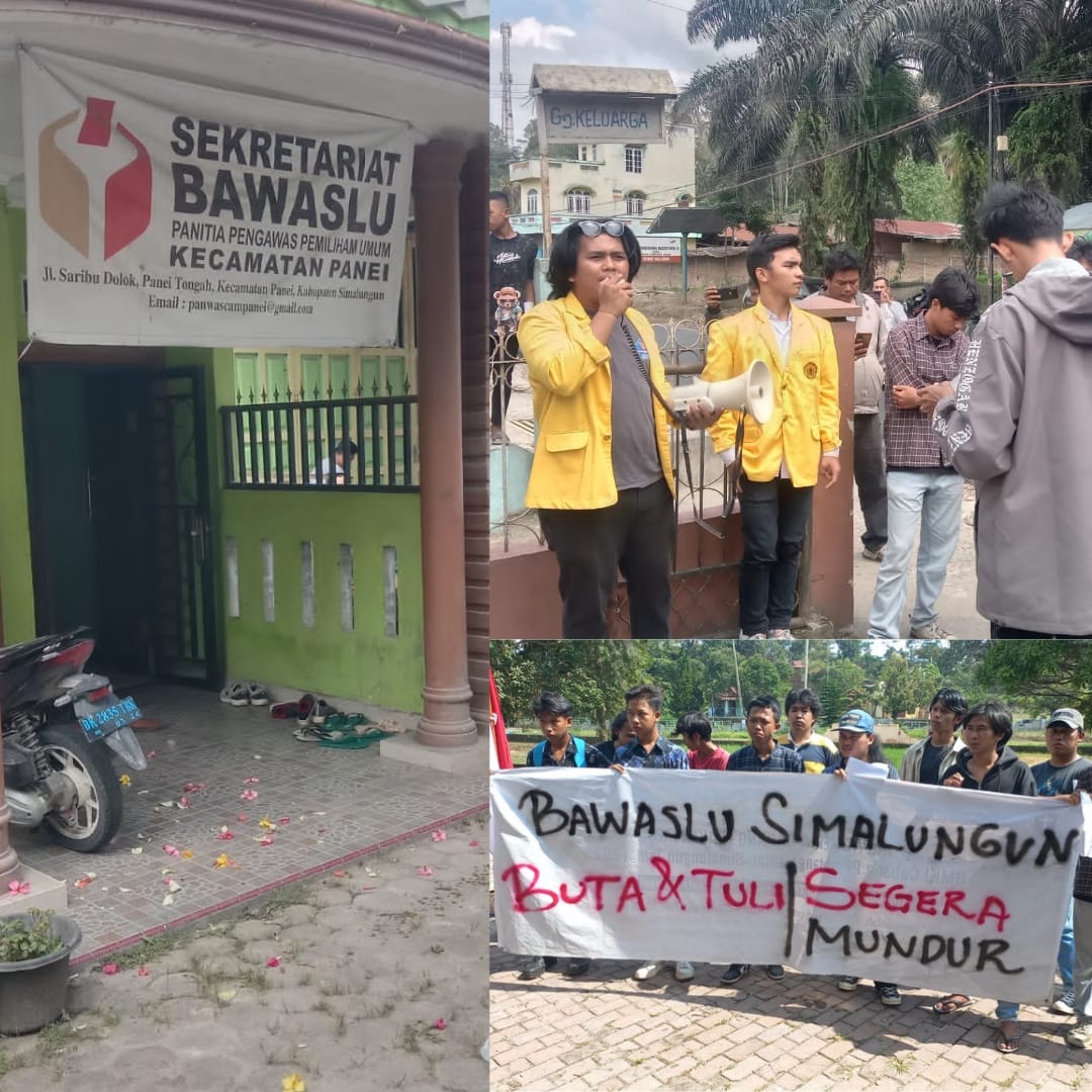 Mahasiswa Geruduk Kantor Bawaslu Simalungun, Dinilai Buta Dan Tuli Terkait Laporan Sondang Lumban Raja Mahasiswa Geruduk Kantor Bawaslu Simalungun, Dinilai Buta Dan Tuli Terkait Laporan Sondang Lumban Raja