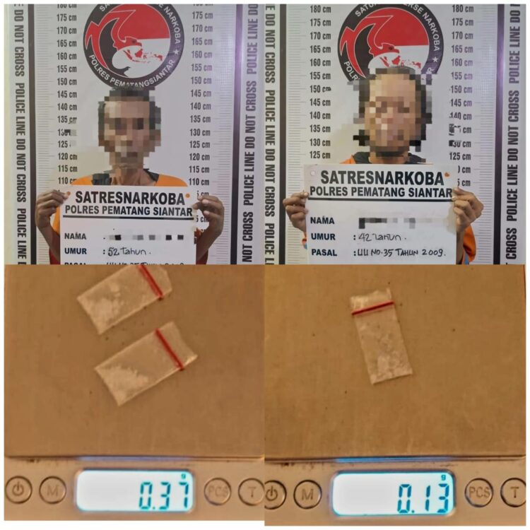 Diciduk Sat Resnarkoba Polres Siantar, 2 Residivis Gagal Transaksi Narkoba