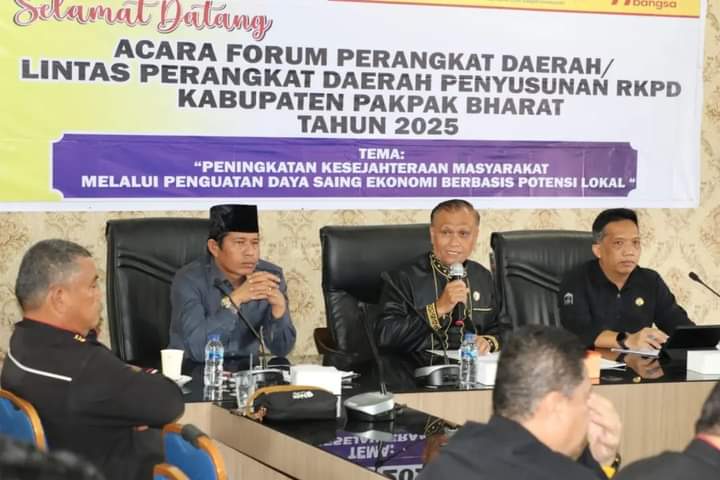 Wabup H Mutsyuhito Solin Membuka Rapat Forum Perangkat Daerah Penyusunan RKPD Kabupaten Pakpak Bharat Tahun 2025