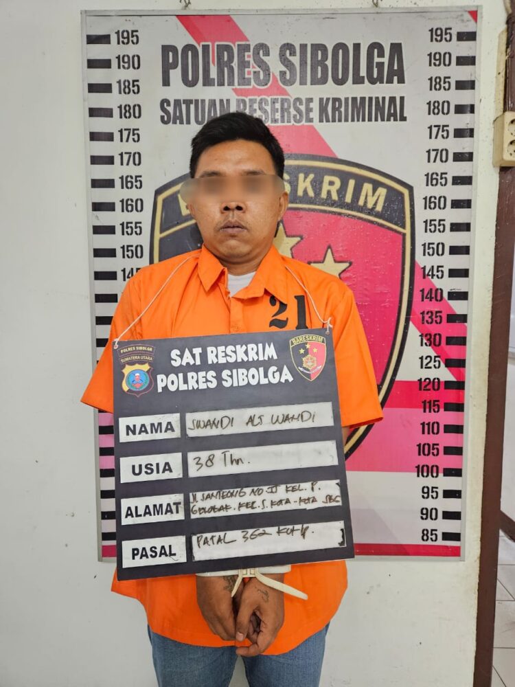 Warga Santeong Curi HP Ditangkap Tim Opsnal Reskrim Polres Sibolga