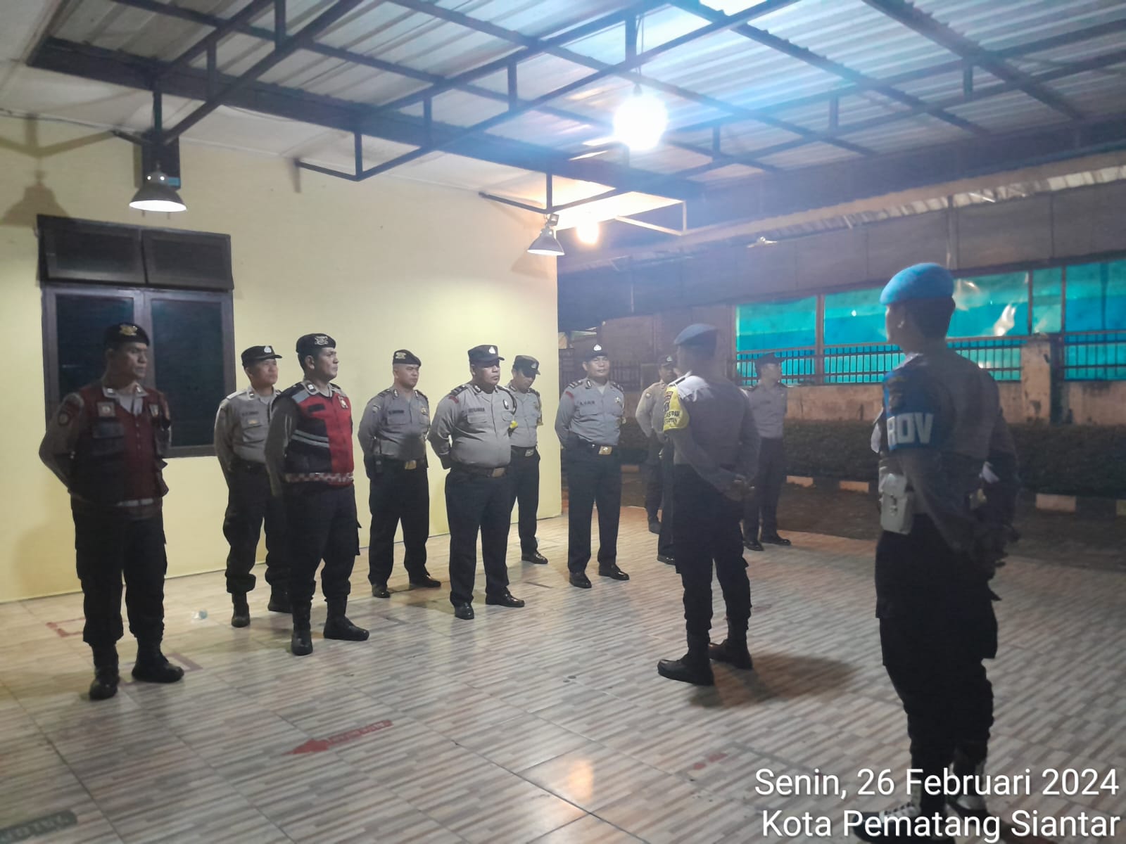 Ciptakan Situasi Aman Dan Kondusif, Samapta Polres Pematangsiantar Patroli Pos Shelter 