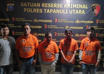 Sat Reskrim Polres Taput Ringkus 4 Pelaku Pencurian Alat Berat