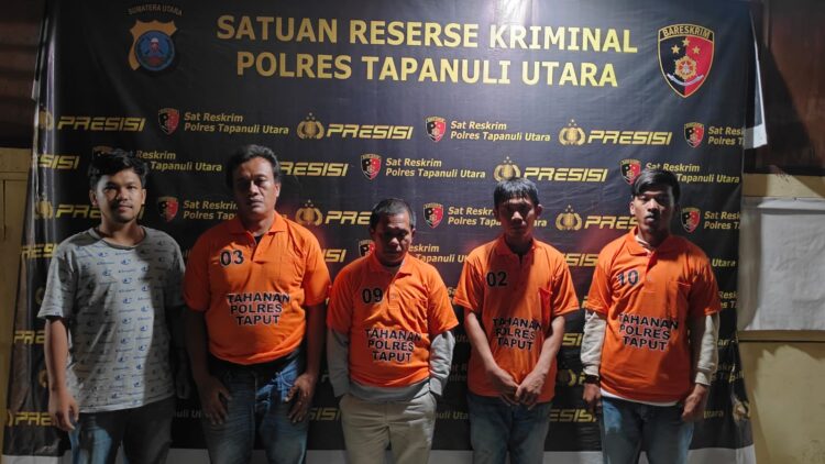 Sat Reskrim Polres Taput Ringkus 4 Pelaku Pencurian Alat Berat