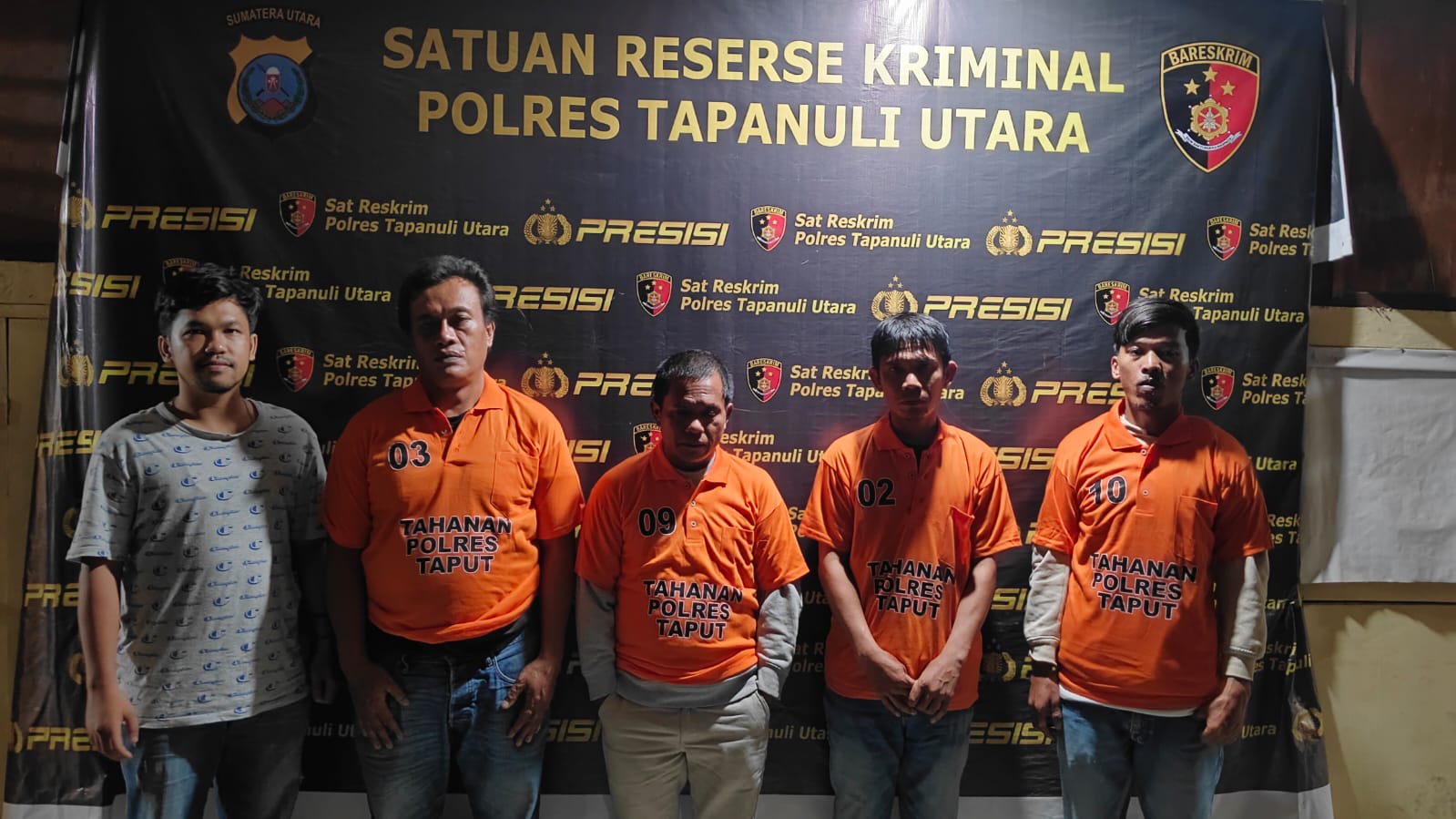 Sat Reskrim Polres Taput Ringkus 4 Pelaku Pencurian Alat Berat