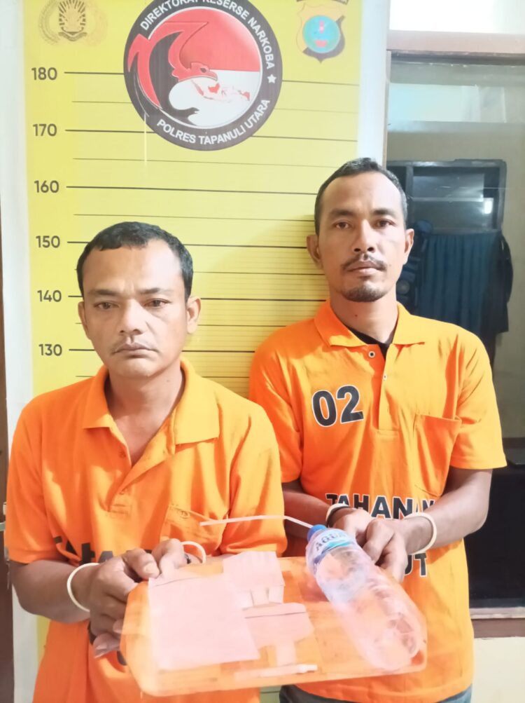 Digerebek Pesta Sabu, Satuan Reserse Narkotika Polres Tapanuli Utara Ringkus 2 Pelaku dan 1 Melarikan Diri