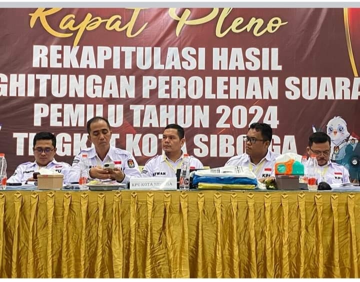 Rapat Pleno KPU Sibolga,  Ini 20 Caleg Yang Berpeluang Lolos DPRD Sibolga Periode 2024-2029
